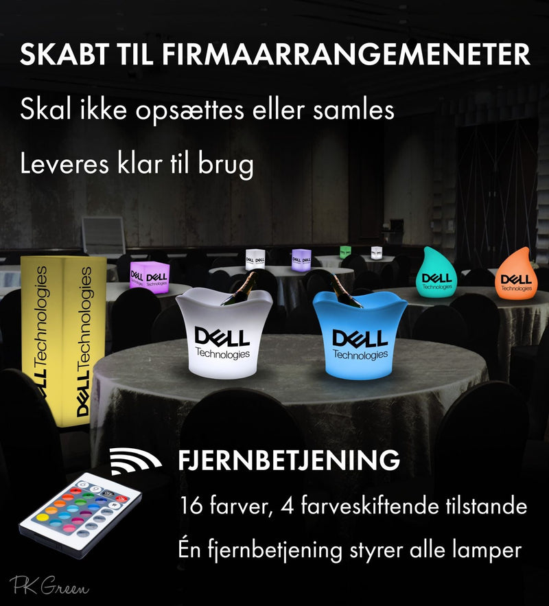 LED Gulvlampe Eget Design eller Logo, Lysskilt med Baglys