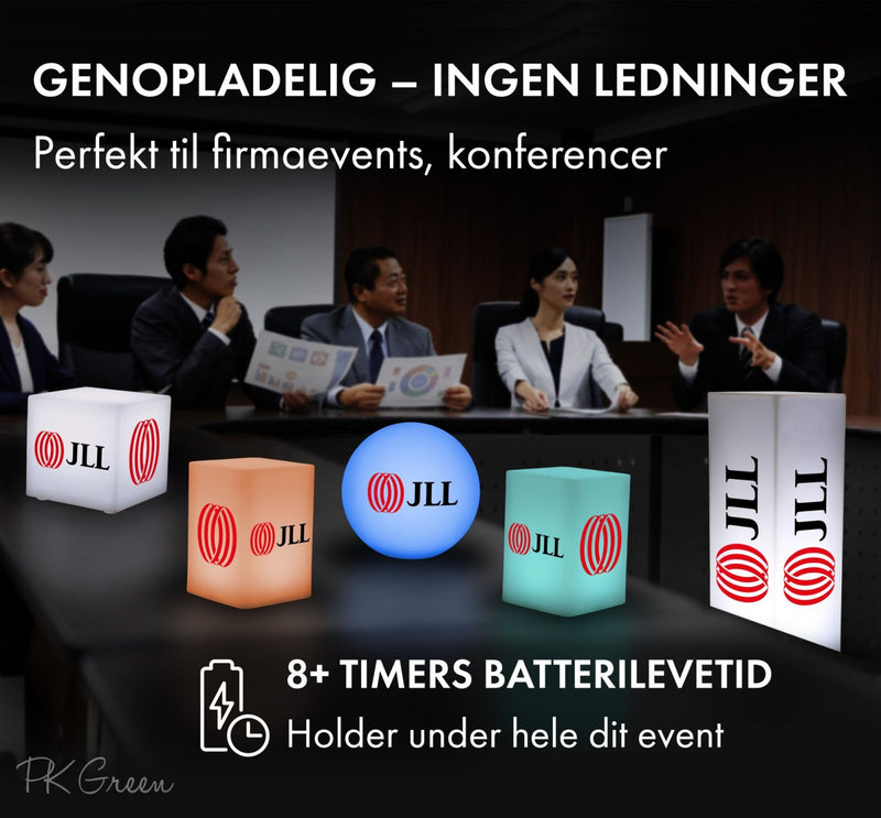 Personaliseret Reklame Borddekoration, Rund Kugleformet Rammeløs LED Logo Lyskasse til Messe, Event, Prisuddeling