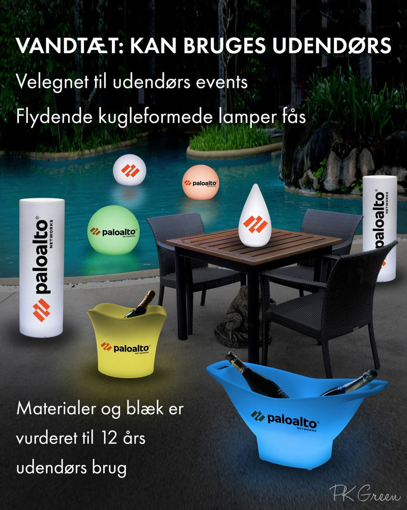 Specialfremstillet LED Isspand Vinkøler med Logo, Unik Borddekoration Lysskilt med Logo til Markedsføring til Firma Event