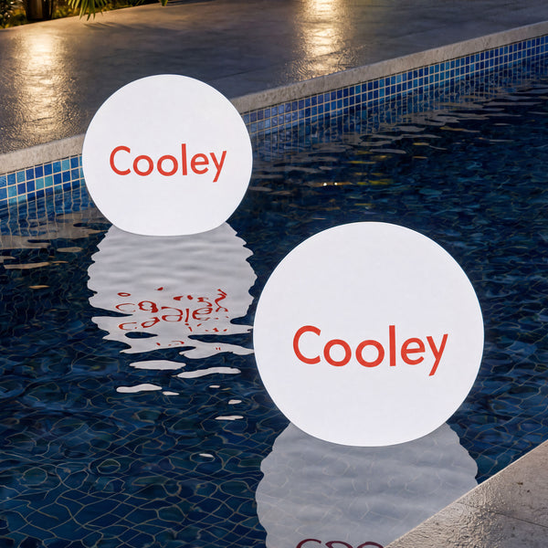 Specialfremstillet LED Flydende Pool Lampe med Logo, Personlig Lysende Kugleformet Lampe, Lysende Poolbelysning til Firma Event