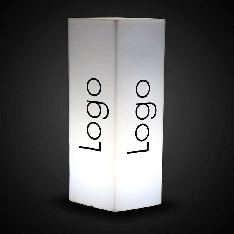 LED Pedestal Lyskasse med Logo, Personaliserbar Søjleformet Gulvlampe, Høj Fritstående Lysstærkt Lysskilt til Messe, Udstilling, Event