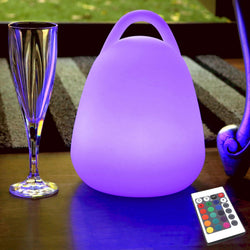 LED lanternelampe, genopladelig flerfarvet udendørsbelysning, 23cm