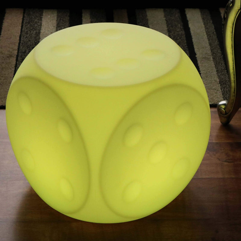 LED stol lampe puf, genopladelig gulvlampe, 40cm lysende siddeplads