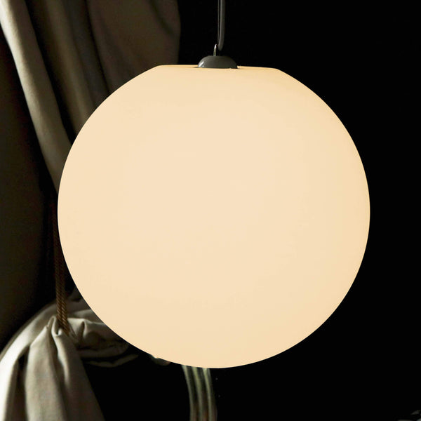 Stor 60cm Pendel Lampe, Globus E27 Hængende Lampe, Varm Hvid