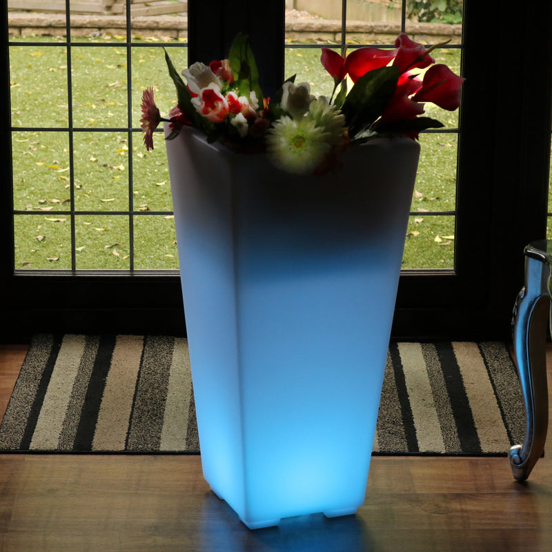 LED Vase Havelampe til Haven, Stikkontakt, 75cm Høj Gulvvase til Udendørs, Terrasse