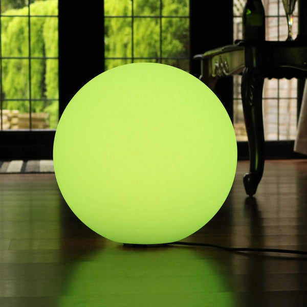 Dæmpbar flerfarvet LED gulvlampe, ledningsdrevet RGB globus lampe
