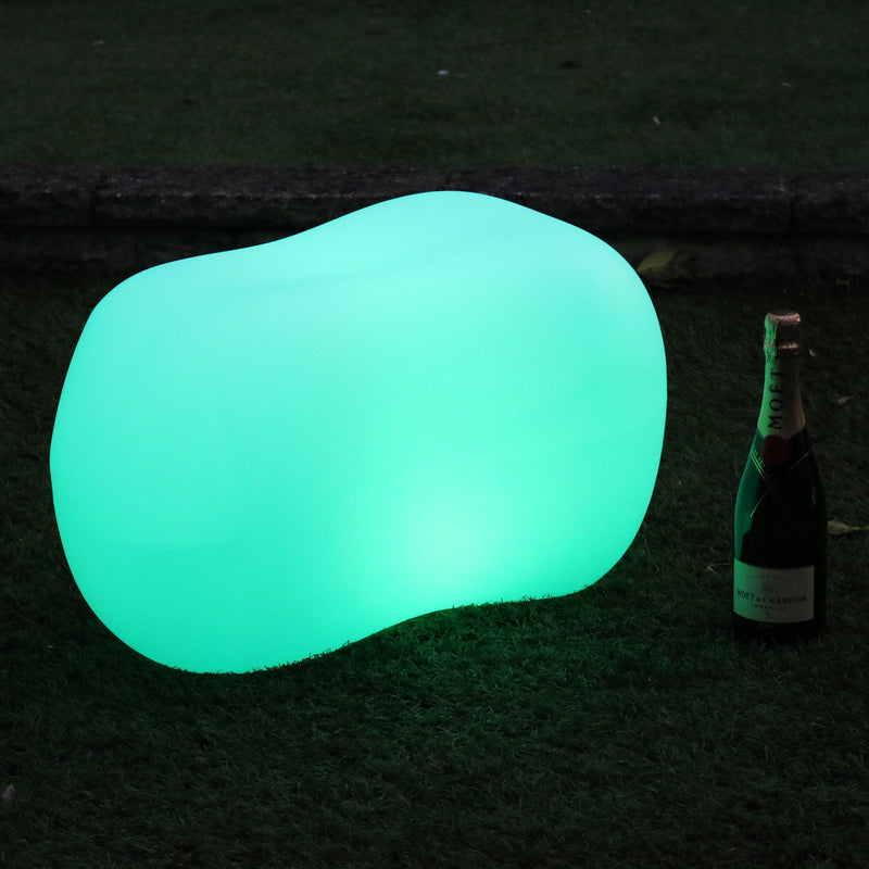 LED Sten Have Udendørsbelysning, Ledningsfri Dekorativ Flerfarvet Lampe til Gulv Terrasse