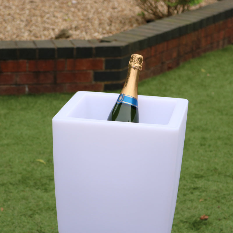 Udendørs Stående LED Vinkøler Champagnespand Isholder, Udendørsbelysning Stikkontakt, 50cm