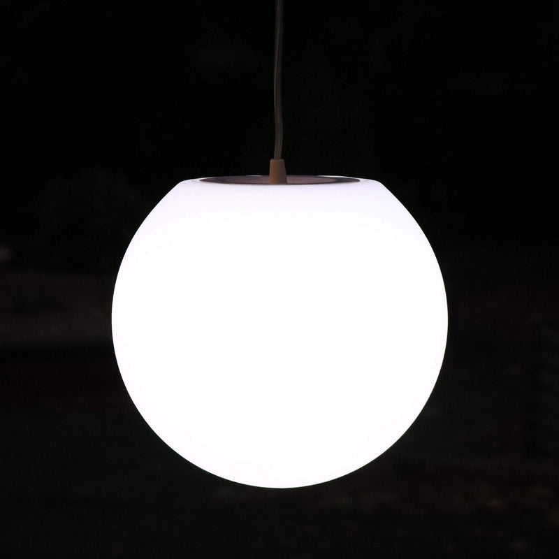 Hængelampe, moderne loftlampe, 15cm bold, hvid E27 LED
