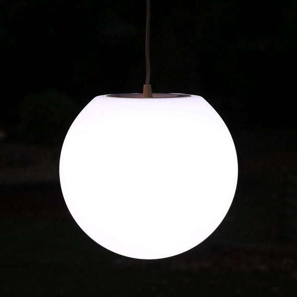 Rund hængelampe, moderne loftslampe 25cm, LED E27 hvid