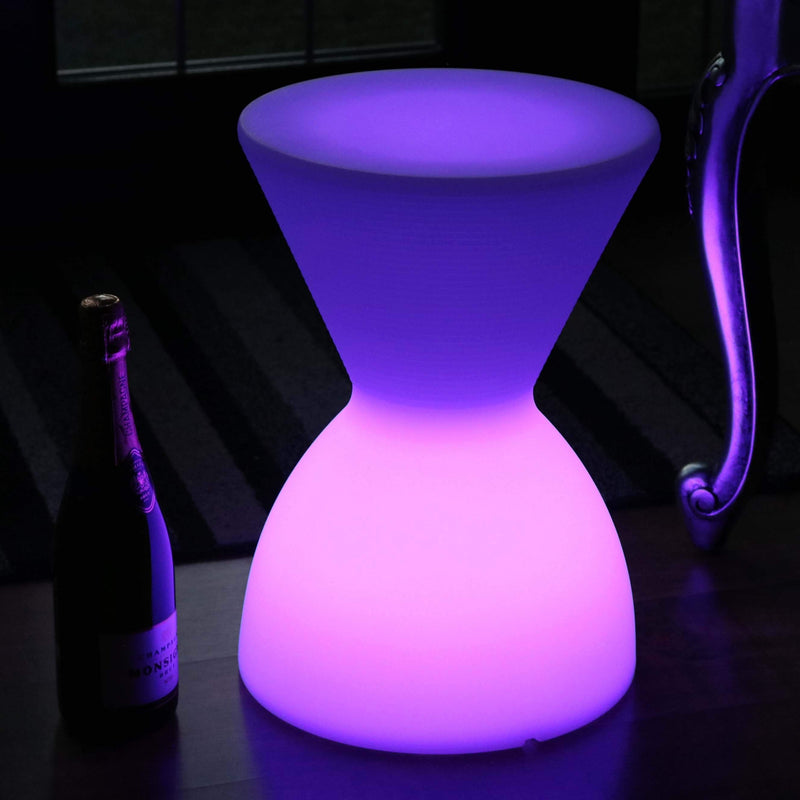 LED lampe taburet, ledningsfri multifarvet stol, lille lysende bord