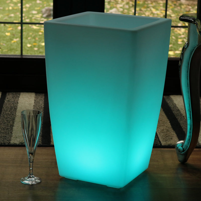 Udendørs Stående LED Vinkøler Champagnespand Isholder, Udendørsbelysning Stikkontakt, 50cm