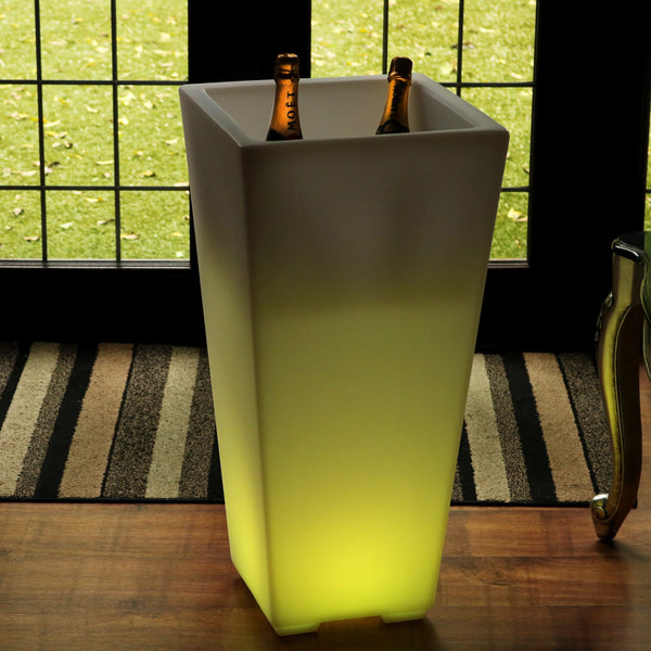 Udendørsbelysning LED Vin Champagnekøler, Stikkontaktdrevet Lysende Isspand, 75cm