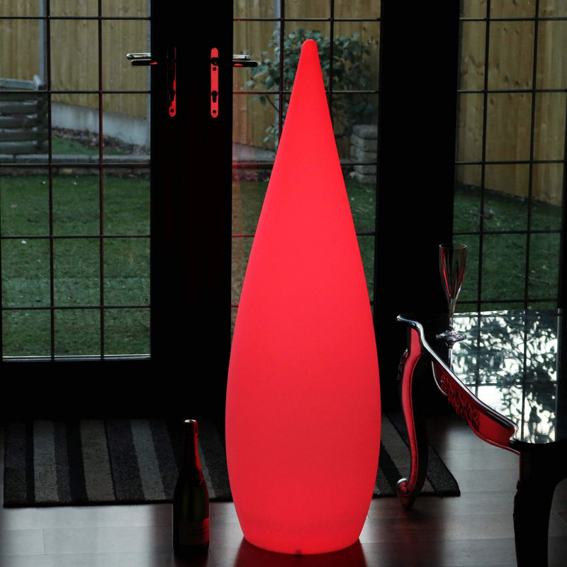 Stor udendørs LED gulvlampe, ledningsfri farvet udendørslampe, 120cm