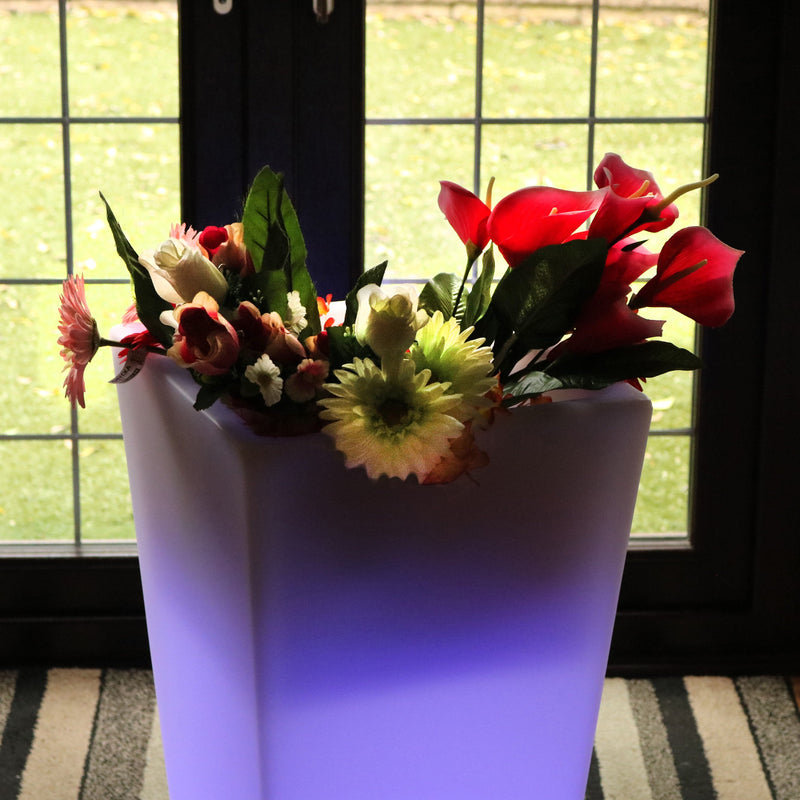 Høj LED Gulvvase, 75cm Lysende Plante Blomsterkrukke, Flerfarvet RGB Gulvlampe