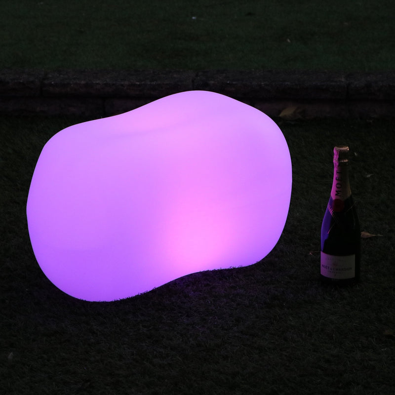 Udendørs Stenformet LED Havelampe, Stikkontaktdrevet 5V Dekorativ RGB Lampe