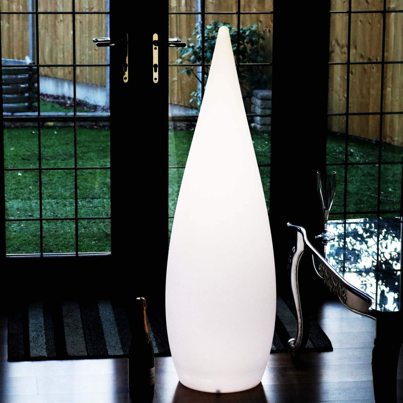 Stor udendørs LED gulvlampe, ledningsfri farvet udendørslampe, 120cm