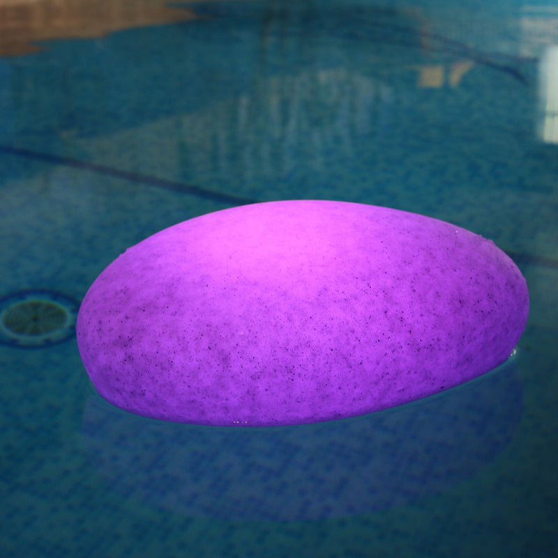 Flydende LED Poolbelysning, Flerfarvet Udendørs Havelampe, Stenformet Lampe