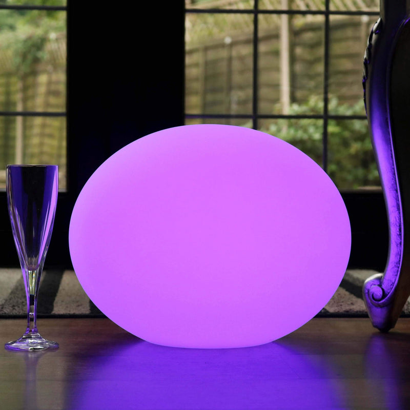 Dekorativ udendørs LED bordlampe, flerfarvet, 27cm