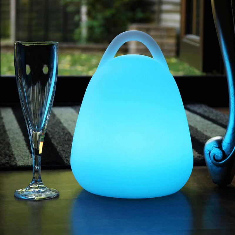LED lanternelampe, genopladelig flerfarvet udendørsbelysning, 23cm