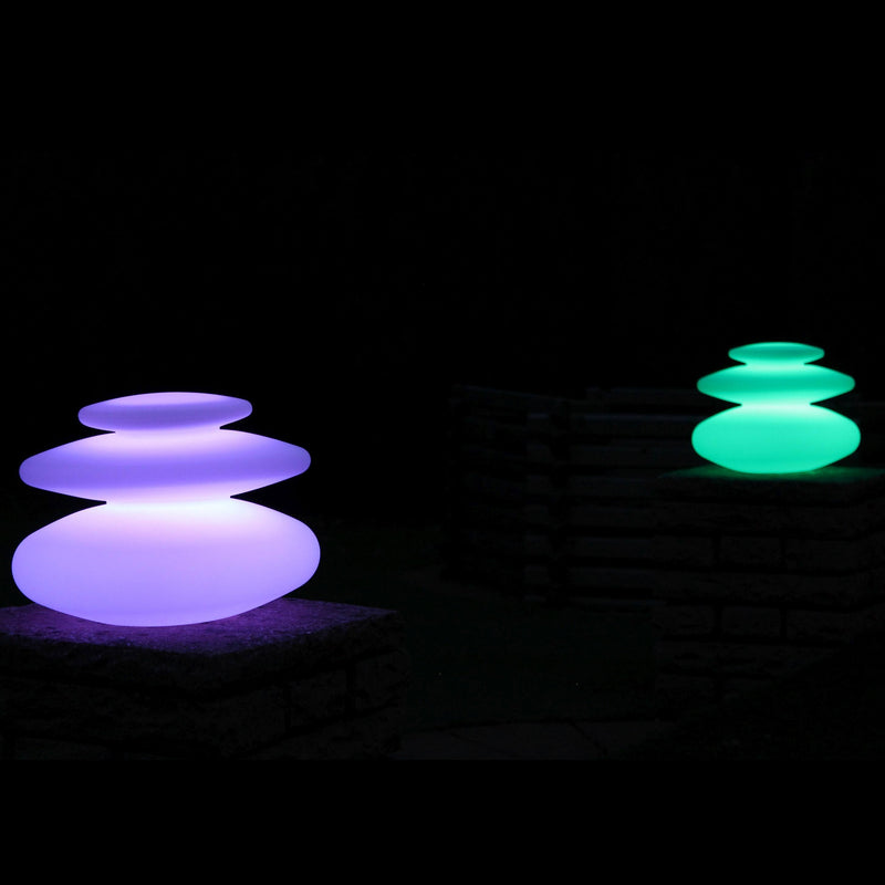 Flot ledningsfri udendørs LED bordlampe, flerfarvet, 28cm