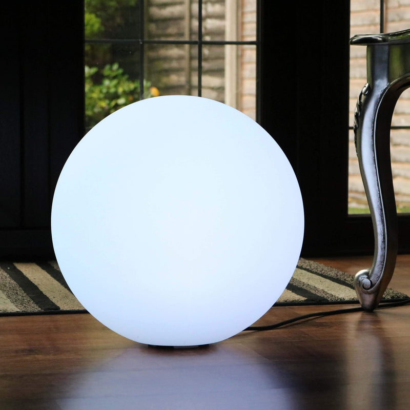 Fritstående LED gulvlampe, 40cm bold, flerfarvet dæmpbar, stikkontakt