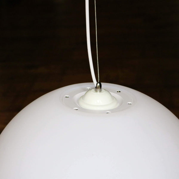 Stor pendel lampe, loftslampe, 50cm kugle, E27, hvid