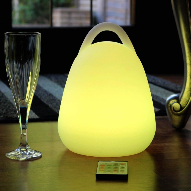LED lanternelampe, genopladelig flerfarvet udendørsbelysning, 23cm