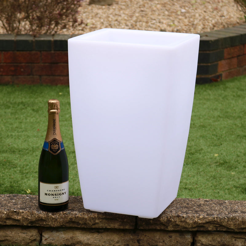 50cm Stående Gulvlampe LED Champagne Isspand Vinkøler, Udendørs Have Stander Flaskekøler