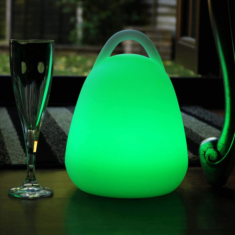 LED lanternelampe, genopladelig flerfarvet udendørsbelysning, 23cm