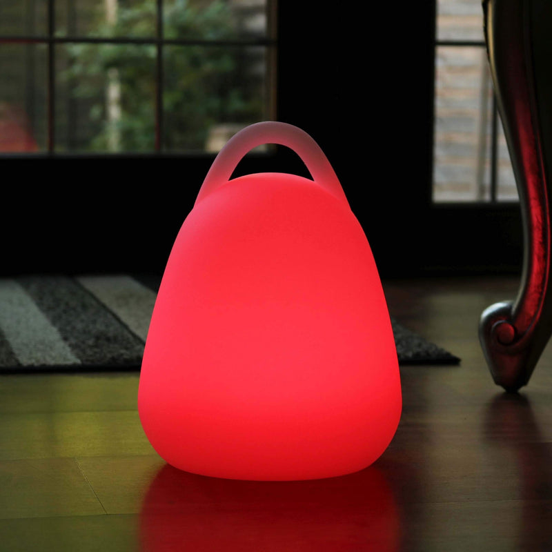 LED lanternelampe, genopladelig flerfarvet udendørsbelysning, 23cm