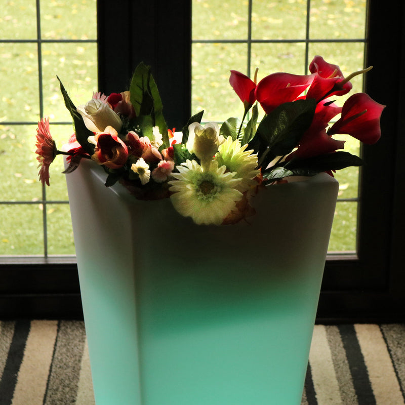 Høj LED Gulvvase, 75cm Lysende Plante Blomsterkrukke, Flerfarvet RGB Gulvlampe
