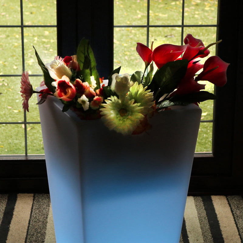 Høj LED Gulvvase, 75cm Lysende Plante Blomsterkrukke, Flerfarvet RGB Gulvlampe