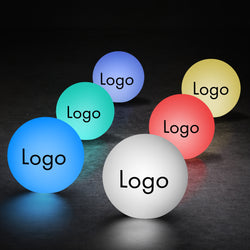 Tilpasselig Rund LED Lysboks, Kugleformet Gulvlampe med Logo, Lysstærk Fritstående Bagbelyst Lysskilt til Konference, Event
