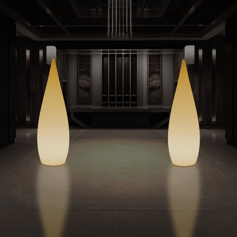 Høj Dekorativ LED Gulvlampe, 150cm 1,5m Designer Dråbeformet Lampe, E27, Varm Hvid