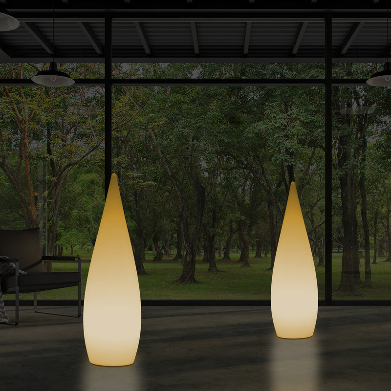 Dekorativ E27 Gulvlampe Soveværelse, 80cm LED Indendørsbelysning Vanddråbe, Varm Hvid Pære