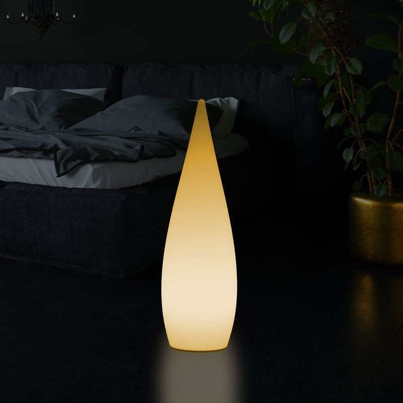 Dekorativ E27 Gulvlampe Soveværelse, 80cm LED Indendørsbelysning Vanddråbe, Varm Hvid Pære