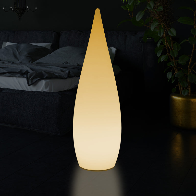 Høj Dekorativ LED Gulvlampe, 150cm 1,5m Designer Dråbeformet Lampe, E27, Varm Hvid