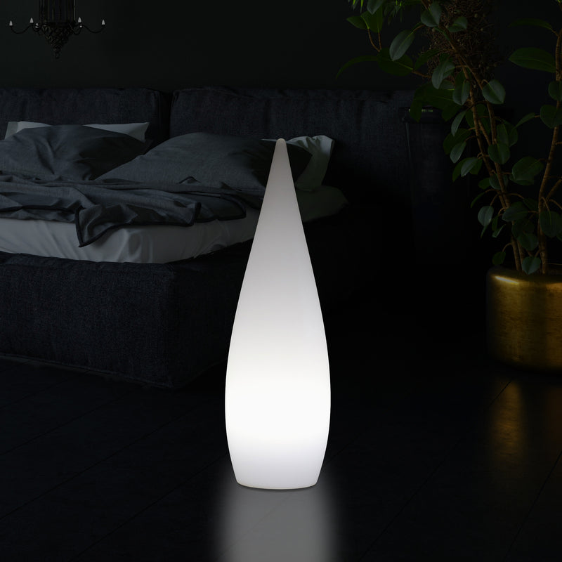 80cm Indendørsbelysning E27 Gulv Standerlampe, Dråbeformet Stuebelysning, Hvid
