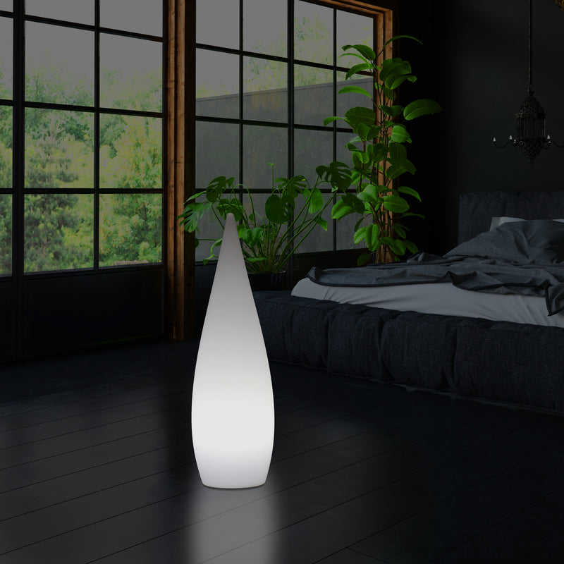 80cm Indendørsbelysning E27 Gulv Standerlampe, Dråbeformet Stuebelysning, Hvid