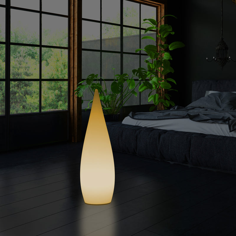 Dekorativ E27 Gulvlampe Soveværelse, 80cm LED Indendørsbelysning Vanddråbe, Varm Hvid Pære