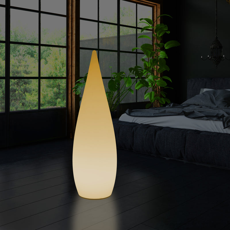 Høj Dekorativ LED Gulvlampe, 150cm 1,5m Designer Dråbeformet Lampe, E27, Varm Hvid