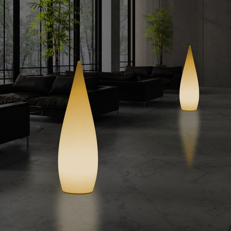 Dekorativ E27 Gulvlampe Soveværelse, 80cm LED Indendørsbelysning Vanddråbe, Varm Hvid Pære