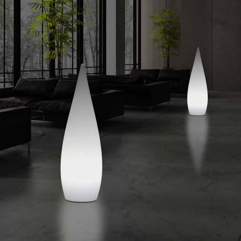 80cm Indendørsbelysning E27 Gulv Standerlampe, Dråbeformet Stuebelysning, Hvid
