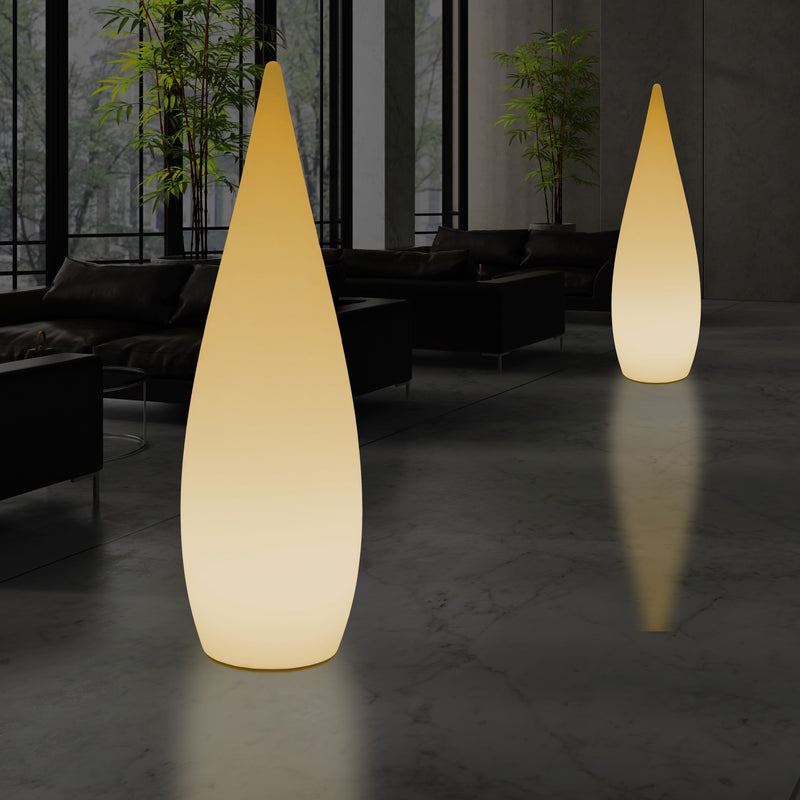 Høj Dekorativ LED Gulvlampe, 150cm 1,5m Designer Dråbeformet Lampe, E27, Varm Hvid