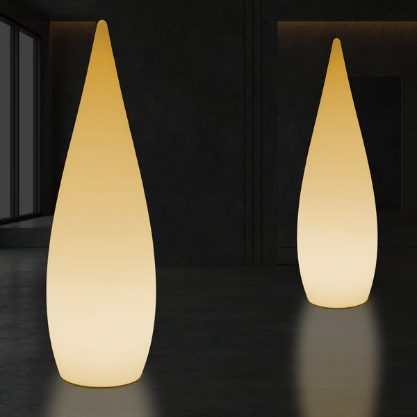 1,2m LED E27 Stående Gulvlampe, Unik Designer Dråbeformet Lampe til Soveværelse, Varm Hvid