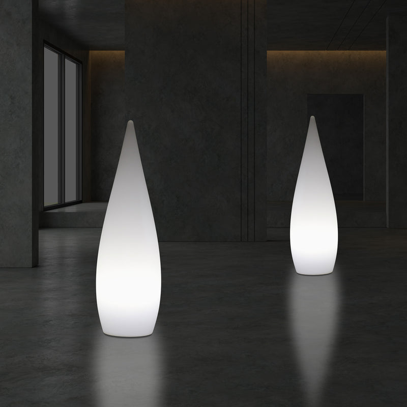 80cm Indendørsbelysning E27 Gulv Standerlampe, Dråbeformet Stuebelysning, Hvid