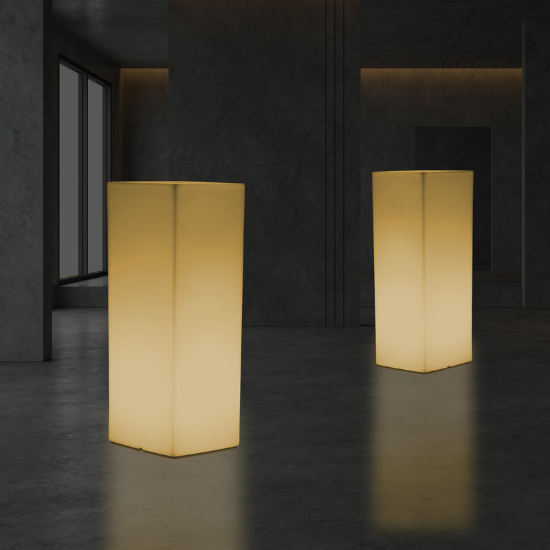 Moderne LED Gulv Sokkellampe, E27 Lysende Søjle Standerlampe til Begivenhed, Varm Hvid