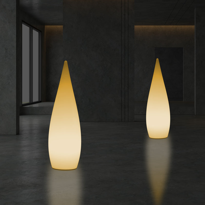Dekorativ E27 Gulvlampe Soveværelse, 80cm LED Indendørsbelysning Vanddråbe, Varm Hvid Pære
