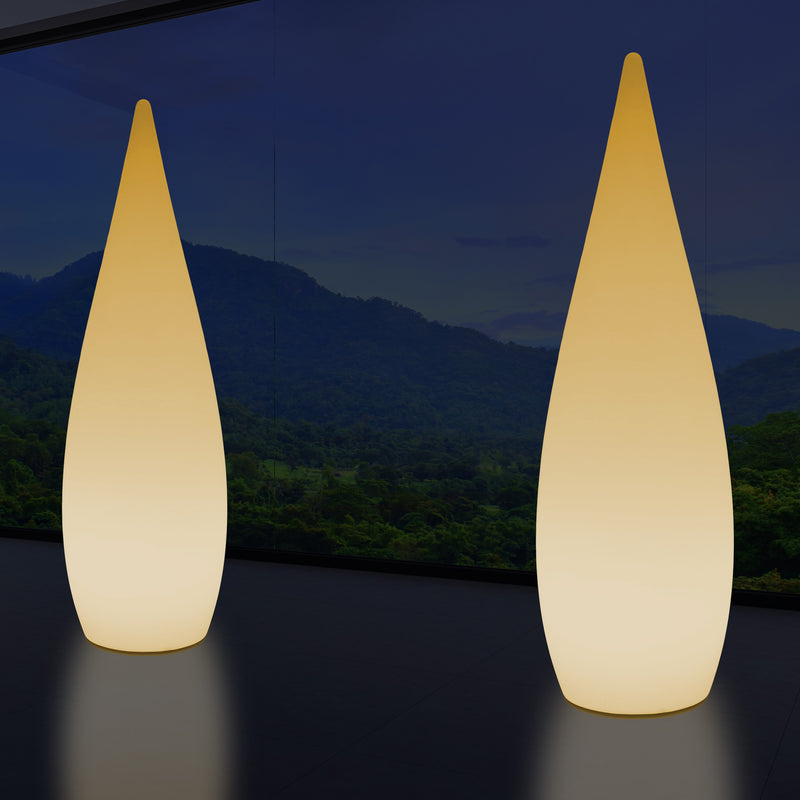 Høj Dekorativ LED Gulvlampe, 150cm 1,5m Designer Dråbeformet Lampe, E27, Varm Hvid